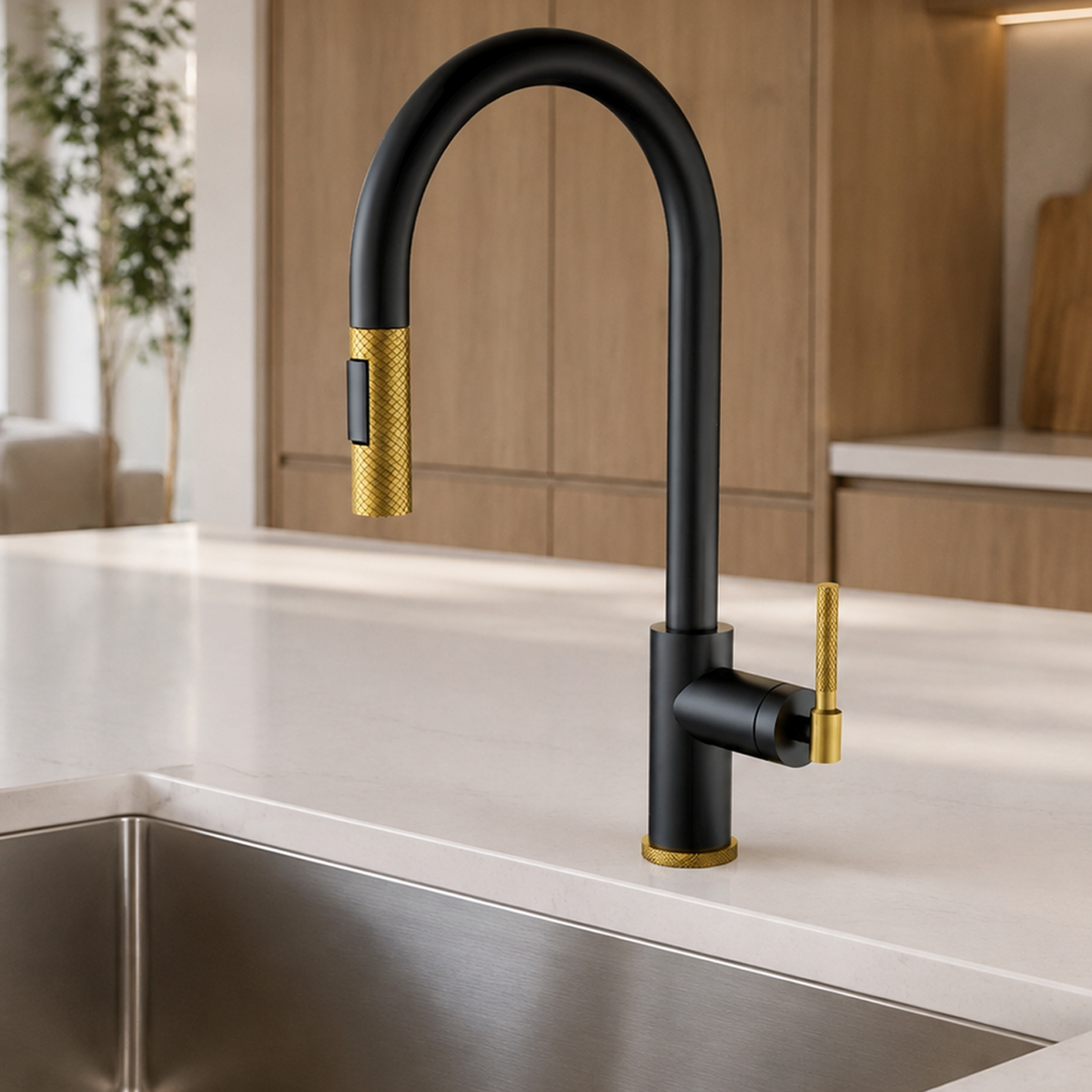 Single Handle Pull-Down Kitchen Faucet