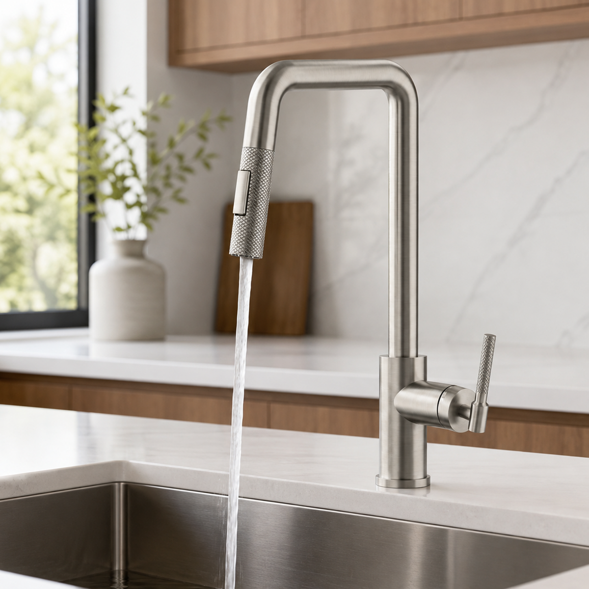 Single Handle Pull-Down Kitchen Faucet