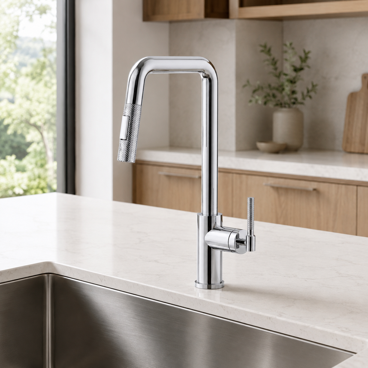 Single Handle Pull-Down Kitchen Faucet