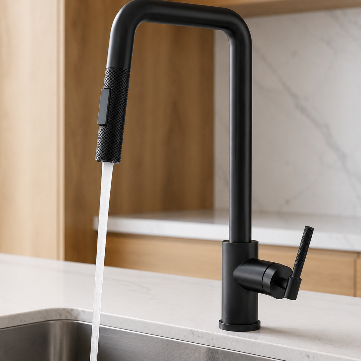 Single Handle Pull-Down Kitchen Faucet