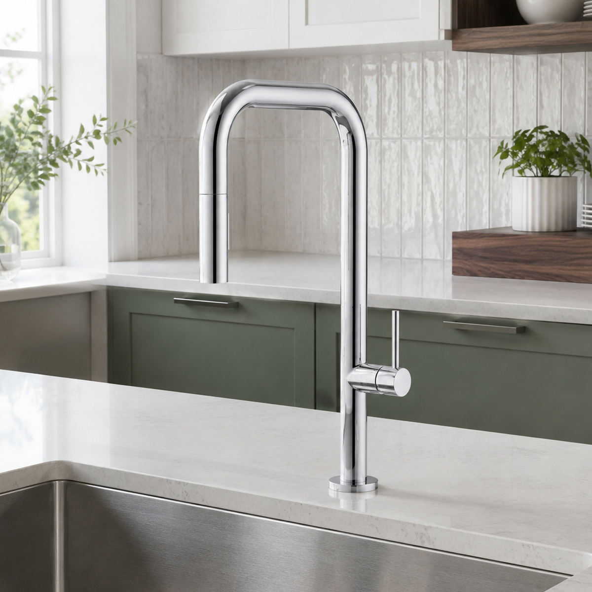 Single Handle Pull-Down Kitchen Faucet