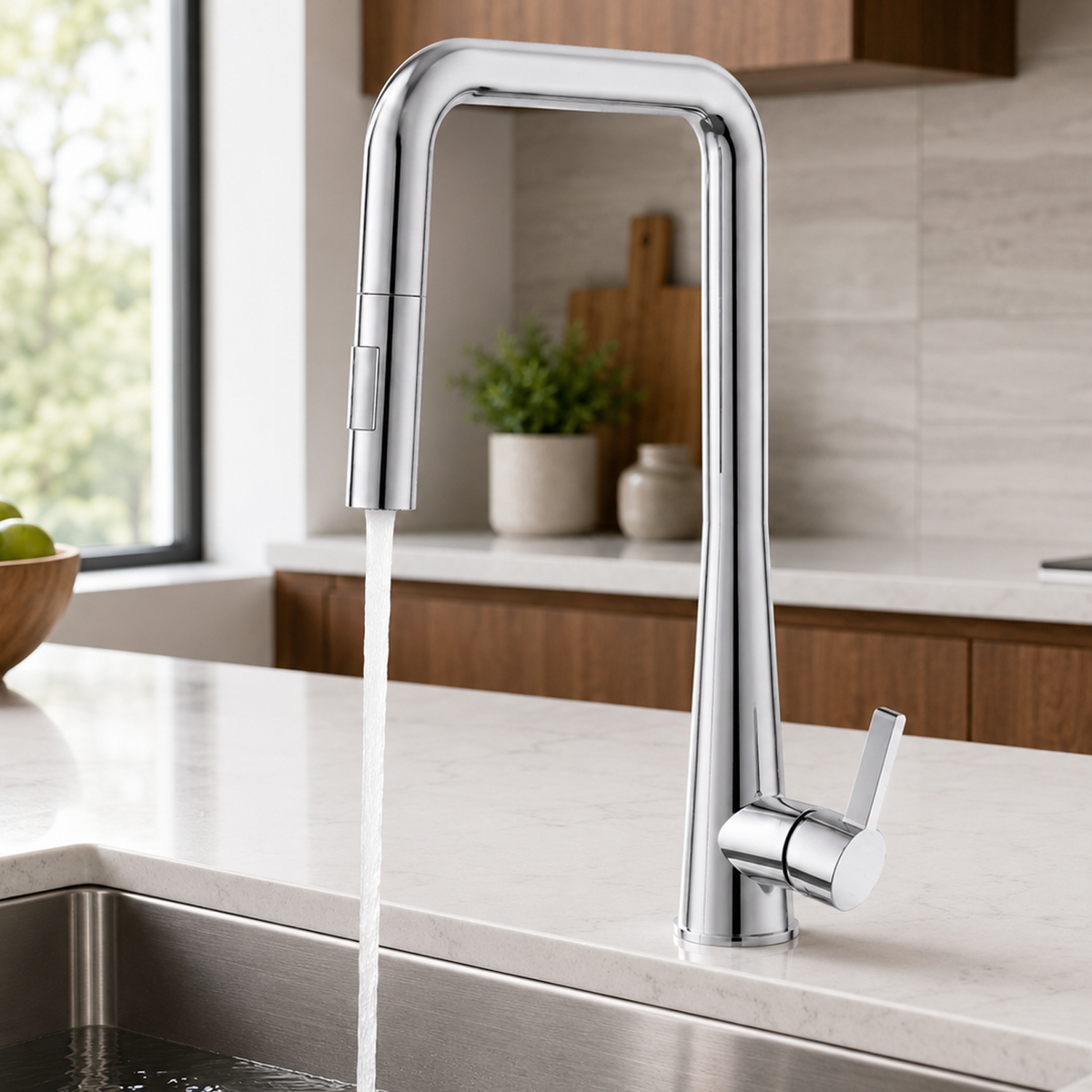 Single Handle Pull-Down Kitchen Faucet