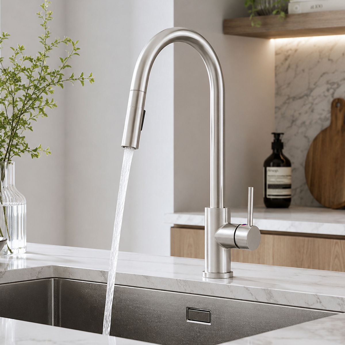 Single Handle Pull-Down Kitchen Faucet