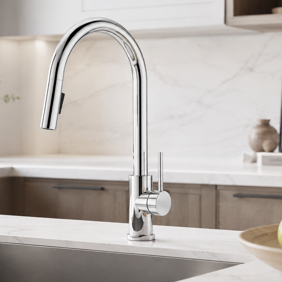 Single Handle Pull-Down Kitchen Faucet