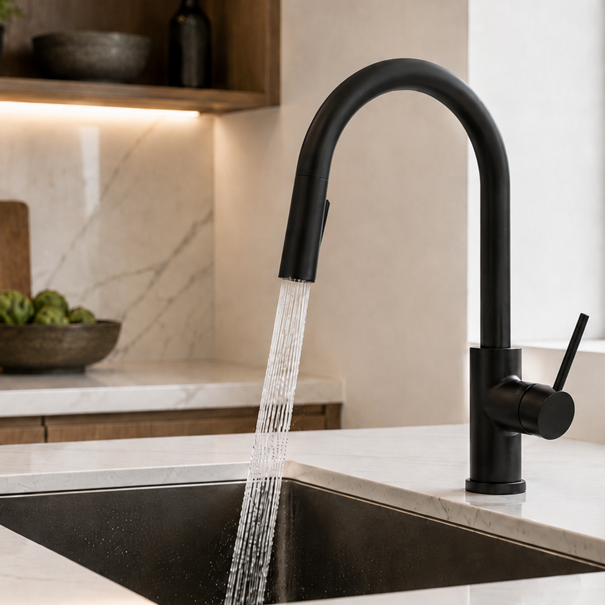 Single Handle Pull-Down Kitchen Faucet