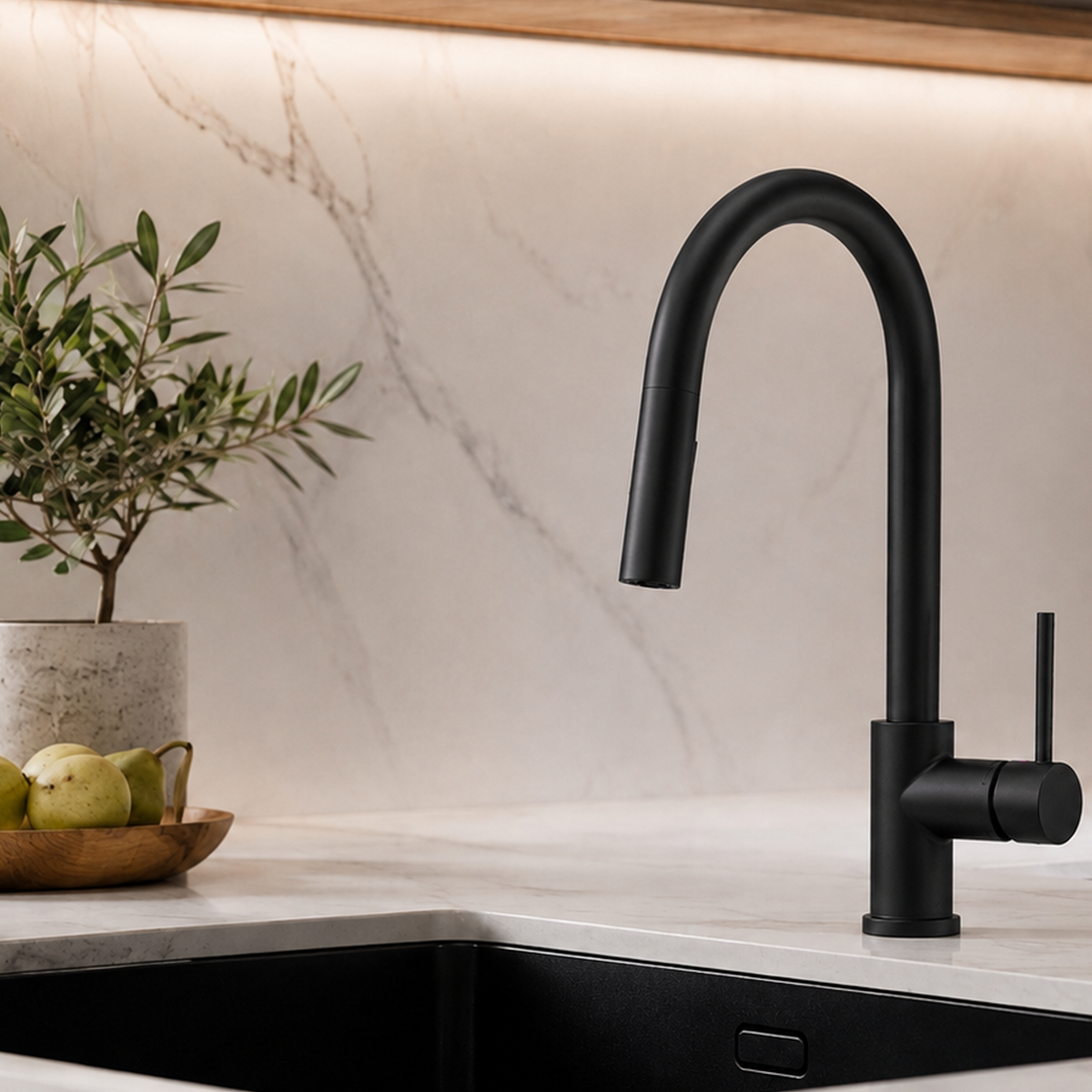 Single Handle Pull-Down Kitchen Faucet